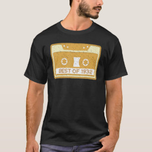 Geburtstags-T-Shirt Best Of 1932 90. Feier Vin T-Shirt