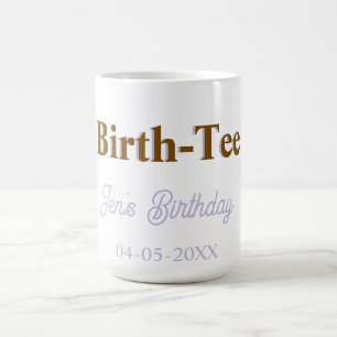 GEBURTSTAGS-T-Shirt GEBURTSTAG NAME GOLD LILA MODE Kaffeetasse