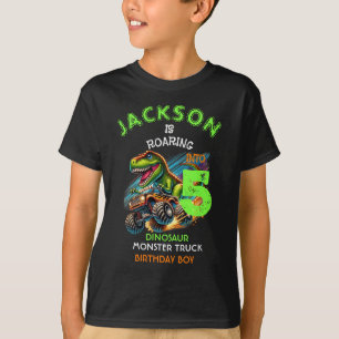 Geburtstags-T-Shirt mit Dinosaurier-Monstertruck f T-Shirt