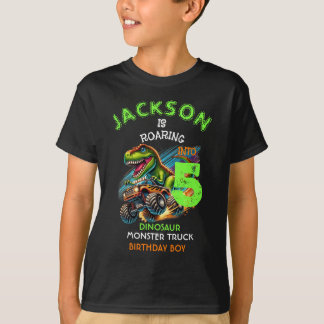 Geburtstags-T-Shirt mit Dinosaurier-Monstertruck f T-Shirt