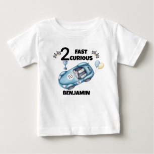 Geburtstags-T-Shirt mit Namen für Jungen - Rennwag Baby T-shirt