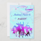 Geburtstags-Tanz-Party Einladung (Vorderseite)