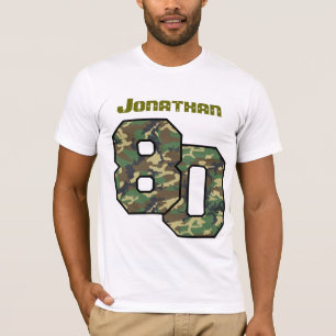 Geburtstags-Tarnung zum 80. mit individuellem Name T-Shirt