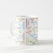 Geburtstags-Tasse 9. Juni Kaffeetasse (Vorderseite Links)