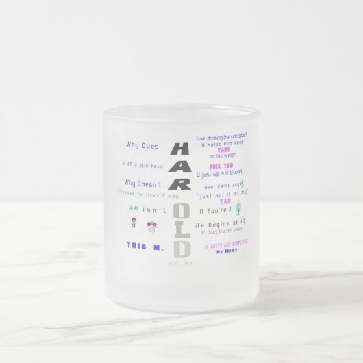 Geburtstags-Tasse - H Mattglastasse (Mittel)