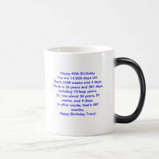 Geburtstags-Tasse Verwandlungstasse