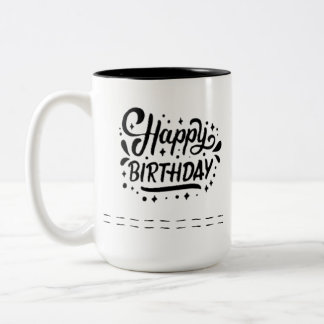 Geburtstags-Tasse Zweifarbige Tasse