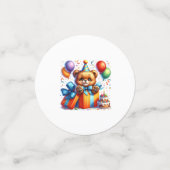 Geburtstags-Teddybär-Tischkonfetti Konfetti (Klein Vorderseite)