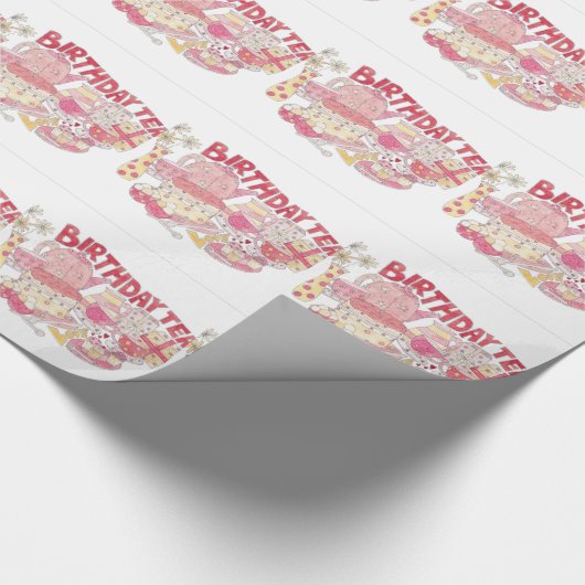 Geburtstags-Tee Geschenkpapier (Ecke)