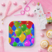 Geburtstags-Teller mit Balloondesign Pappteller (Party)