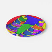 Geburtstags-Teller mit Cake-Design Pappteller (Schrägansicht)