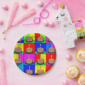 Geburtstags-Teller mit Cake-Design Pappteller (Party)