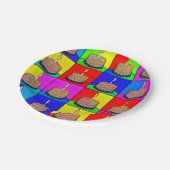 Geburtstags-Teller mit Cake-Design Pappteller (Schrägansicht)