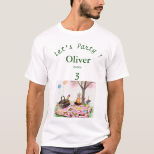 Geburtstags-Tiere für Kinder und Eltern nach Maß T-Shirt