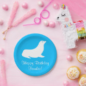 Geburtstags-Türkis-Seelöwe 4Frankie (Name) Pappteller (Party)