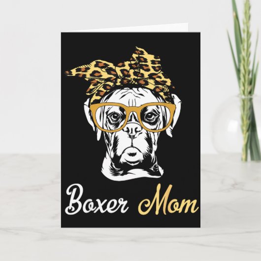 Geburtstags- und Muttertagsgeschenk-Boxer-Mama  Karte (Vorderseite)