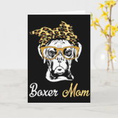 Geburtstags- und Muttertagsgeschenk-Boxer-Mama  Karte (Gelbe Blume)