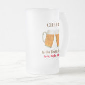 Geburtstags-Vater-Weltbesten aller Zeiten Mattglas Bierglas (VorderseiteRechts)