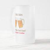 Geburtstags-Vater-Weltbesten aller Zeiten Mattglas Bierglas (Vorderseite Links)