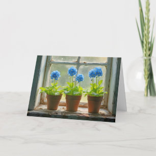 Geburtstags-Vergiss-Me-Not-Blume-Pots Karte