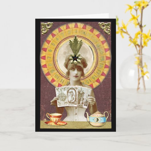 Geburtstags-Vermögen Karte (Gelbe Blume)