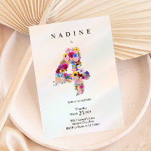 Geburtstags-Vierte Geburtstagsflora-Party