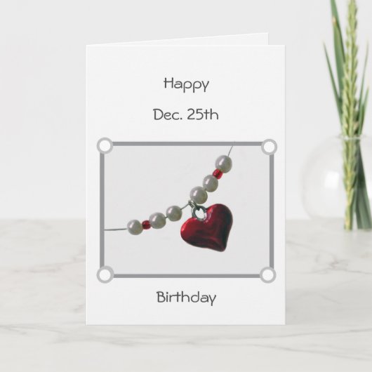 Geburtstags Weihnachts-Beet Herz-Weihnachtskarte Feiertagskarte (Vorderseite)