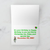 Geburtstags-Weihnachtskatzen Feiertagskarte (Innenseite)