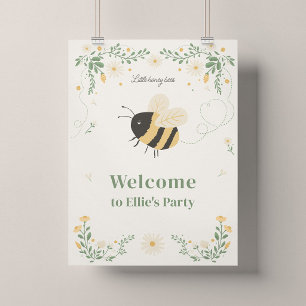 Geburtstags-Willkommensschild-Plakat 'Buzzy Bee' 1 Poster