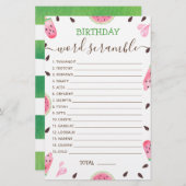 Geburtstags-Wortspiel mit Answer Watermelon (Vorne/Hinten)