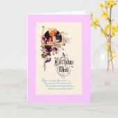 Geburtstags-Wunsch Karte (Gelbe Blume)