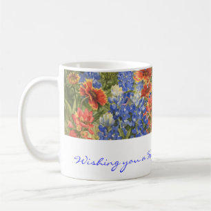 Geburtstags-Wünsche! Texas-Wildblumen-Tasse Kaffeetasse