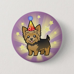 Geburtstags-Yorkshire-Terrier (kurzes Haar kein Button