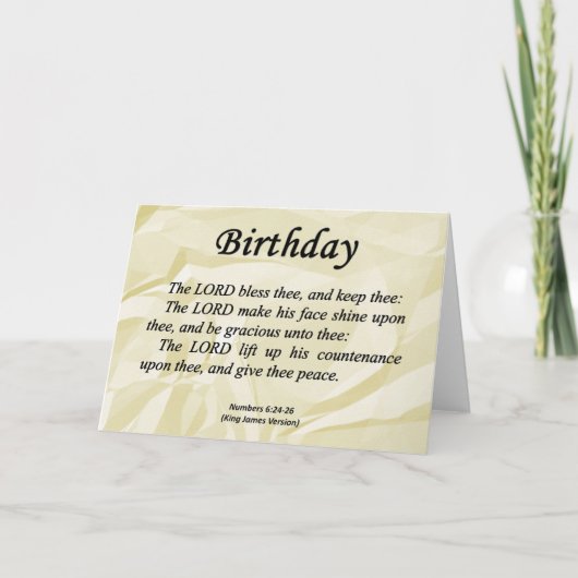 Geburtstags-Zahlen 6-24 Karte (Vorderseite)