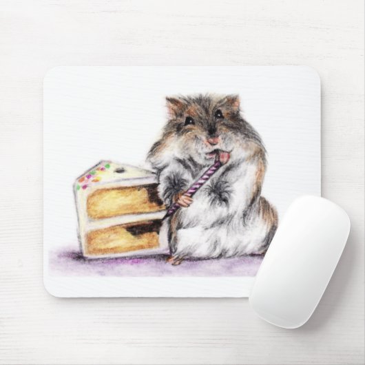 Geburtstags-Zeit (Hamster) Mousepad (Mit Mouse)