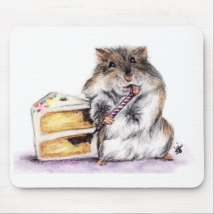 Geburtstags-Zeit (Hamster) Mousepad