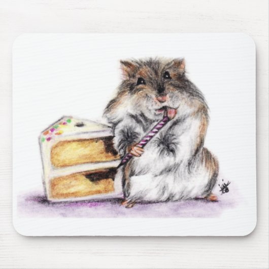 Geburtstags-Zeit (Hamster) Mousepad (Vorne)