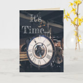 Geburtstags-Zeit Karte (Gelbe Blume)