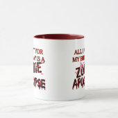 Geburtstags-Zombie-Apokalypse Tasse (Zentrum)