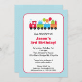 Geburtstags-Zug-Einladung Einladung (Vorne/Hinten)