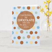 Geburtstagsaltern, Schokolade Spaß Karte (Gelbe Blume)