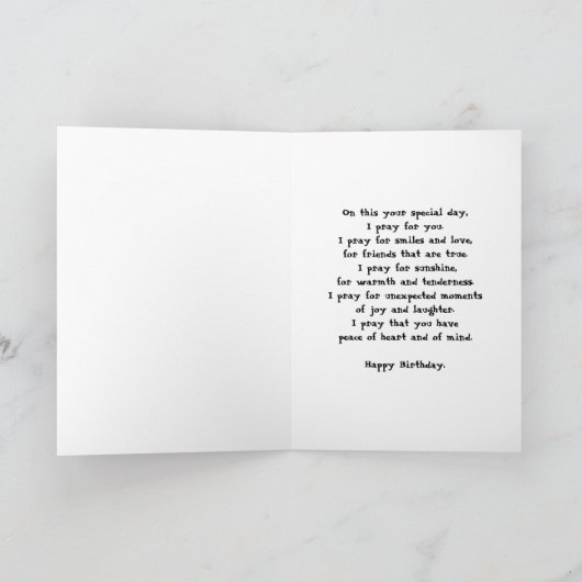 Geburtstagsanemonen Karte (Innenseite)