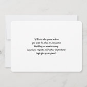 Geburtstagsankündigung Flat Save the Date Card (Rückseite)