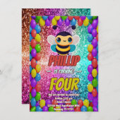 Geburtstagsaufenthalt der Biene Einladung (Vorne/Hinten)