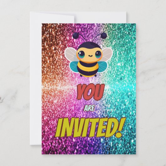 Geburtstagsaufenthalt der Biene Einladung (Rückseite)