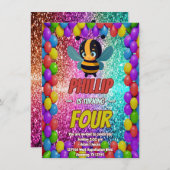 Geburtstagsaufenthalt der Biene Einladung (Vorne/Hinten)