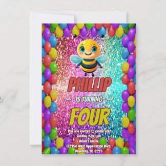 Geburtstagsaufenthalt der Biene Einladung