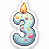 Geburtstagsaufkleber Aufkleber (Vorderseite)