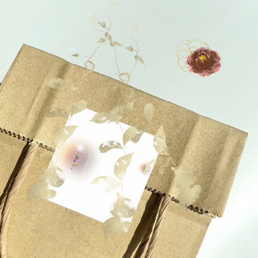 Geburtstagsaufkleber der Zauberfrau Quadratischer Aufkleber