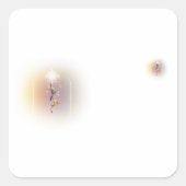 Geburtstagsaufkleber der Zauberfrau Quadratischer Aufkleber (Vorderseite)